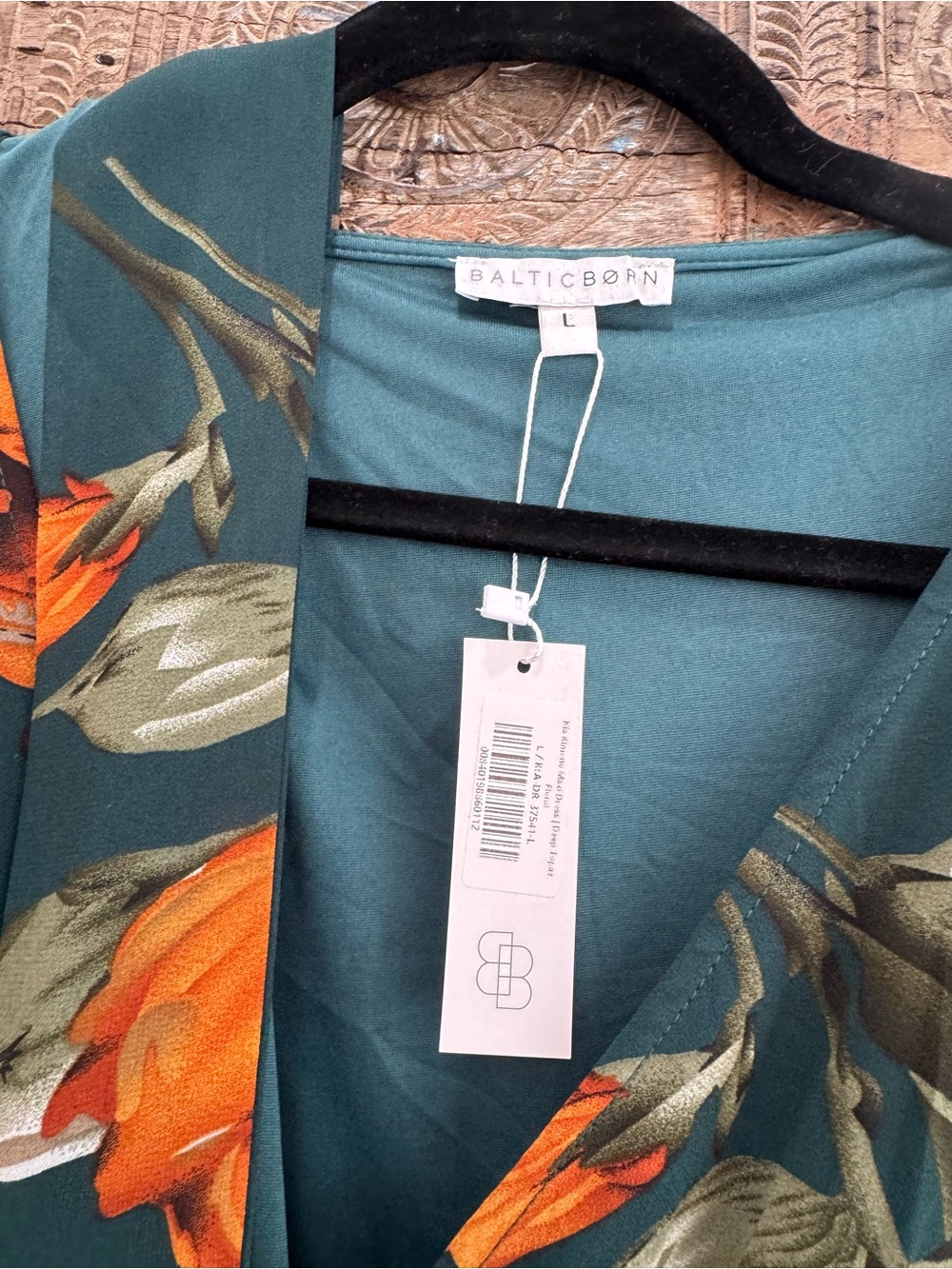 Baltic Born NWT Green Floral Maxi Wrap Dress L - Picture 2 of 3